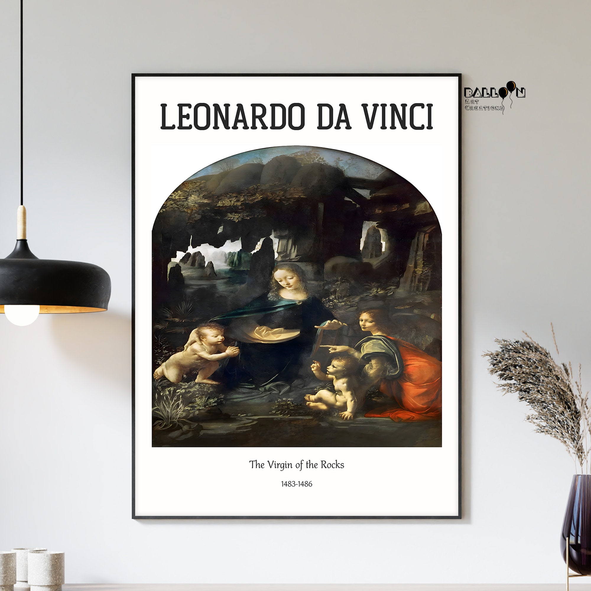 Leonardo Da Vinci The Virgin Of The Rocks 1483 1486 Da Vinci Print leonardo-da-vinci-the-virgin-of-the-rocks-1483-1486-da-vinci-print