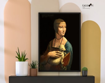 Leonardo Da Vinci, Dama Con L'ermellino, 1490, Da Vinci Poster