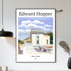 Edward Hopper, Saltillo Mansion, 1943, Edward Hopper Poster, Exhibition Poster, Hopper Print, Landscape Print, Portrait Art, Modern Wall Art