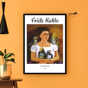 Frida Kahlo, Yo Y Mis Pericos, 1941, Frida Kahlo Poster, Modern Art ...