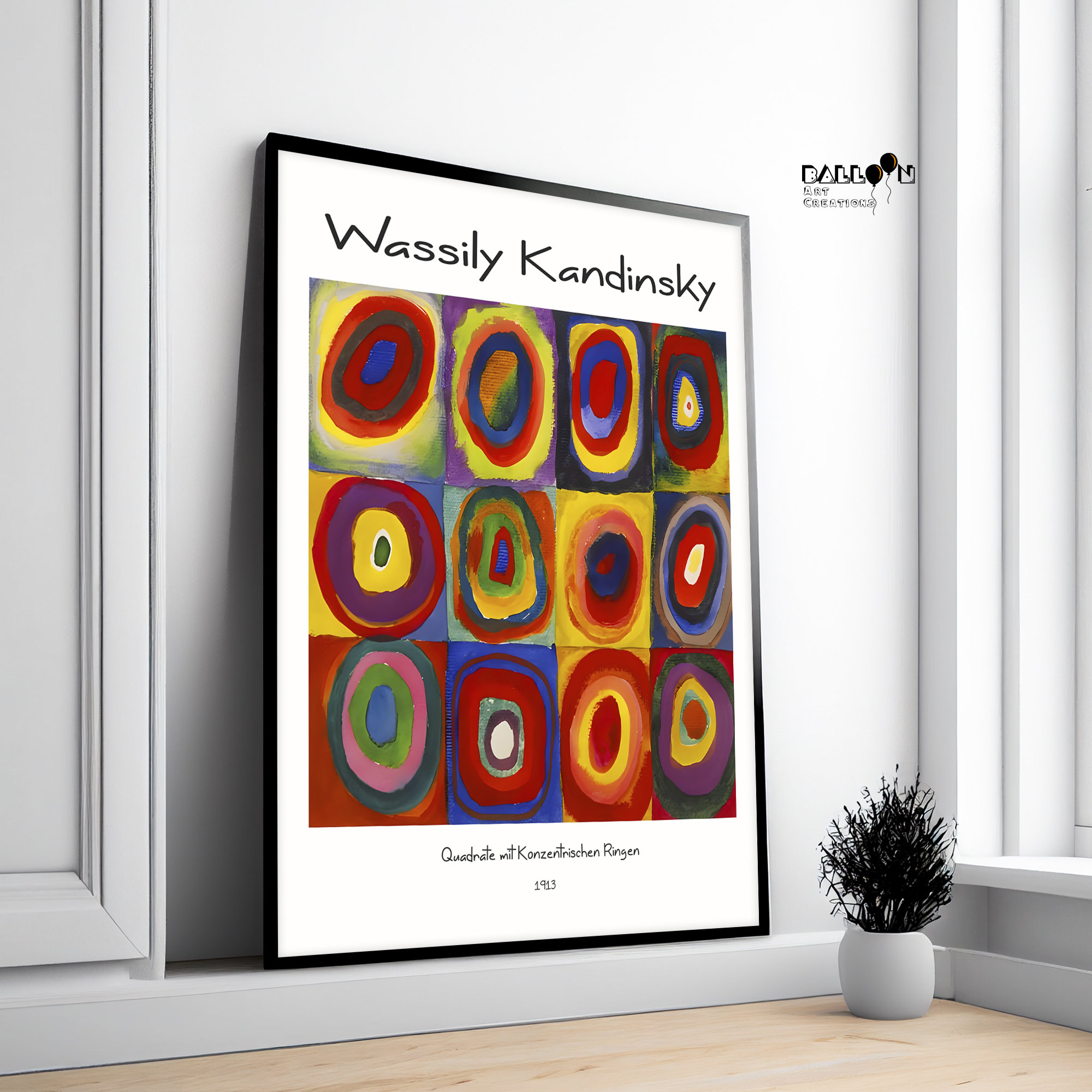 Wassily Kandinsky, Quadrate Mit Konzentrischen Ringen, 1913