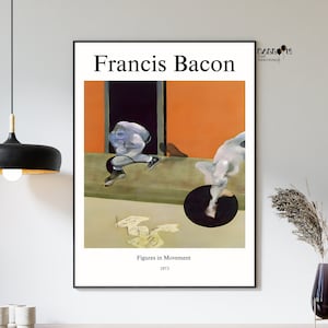 Francis Bacon, Figures in Movement, 1973, Francis Bacon Print, Modern Wall Decor, Museum Art, Wall Art, Exhibition Poster, Home Wall Art
