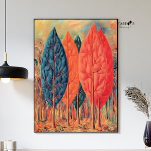 René Magritte, O Fogo, 1943, Impressão de Magritte, Arte Surrealista, Arte de Parede Moderna, Ideia de Presente, Decoração de Parede para Casa, Impressão da Natureza, Pinturas Famosas
