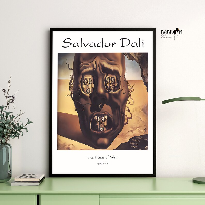 Salvador Dali The Face Of War 1940 1941 Salvador Dali Print Dali 
