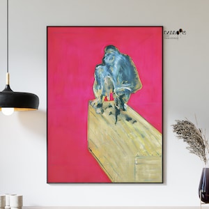 Francis Bacon, Chimpancé, 1957, Arte mural de Bacon, Idea de regalo, Arte de museo, Póster de animales, Decoración de pared moderna, Póster de calidad, Impresión de exposición