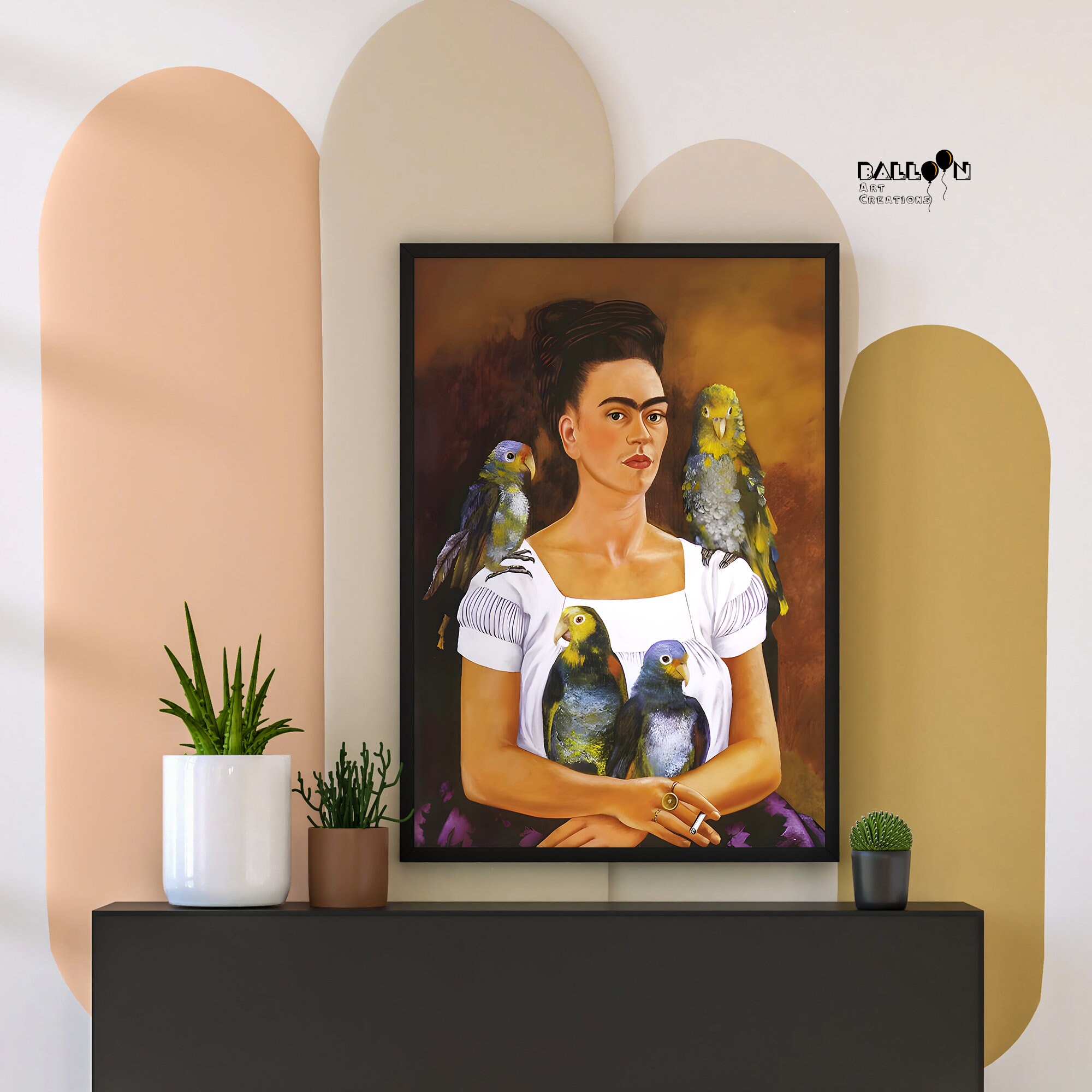 Frida Kahlo, Yo Y Mis Pericos, 1941, Frida Kahlo Poster, Home Wall Art ...