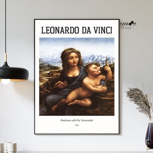 Leonardo Da Vinci, Madonna with the Yarnwinder, 1510, Da Vinci Print, Home Wall Art, Renaissance Poster, Famous Paintings, Portrait Poster
