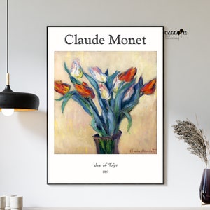 Claude Monet, Vase Of Tulips, 1885, Claude Monet Poster, Impressionist Art, Gift Idea, Monet Flower, Exhibition Poster, Wall Art, Floral Art