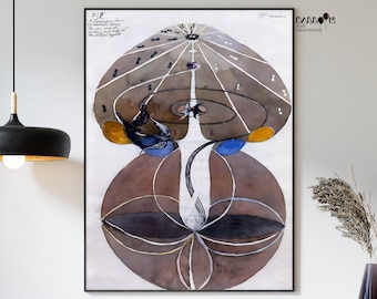 Hilma Af Klint, Tree of Knowledge Series W No.2, 1913, Hilma Af Klint Poster, Abstract Art, Colorful Print, Geometric Print, Home Wall Art