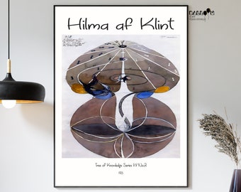 Hilma Af Klint, Tree of Knowledge Series W No.2, 1913, Hilma Af Klint Poster, Home Wall Art, Colorful Poster, Geometric Poster, Abstract Art