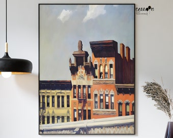 Edward Hopper, van Williamsburg Bridge, 1928, Edward Hopper-print, moderne muurkunst, tentoonstellingsposter, realismekunst, landschapsposter