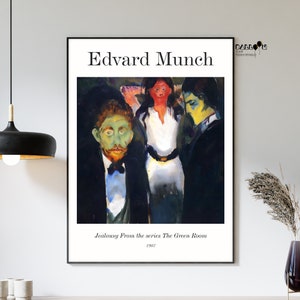 Edvard Munch, Jealousy From the series The Green Room, 1907, Edvard Munch Print, Wall Art, Expressionism Art, Munch Poster, Portrait Art