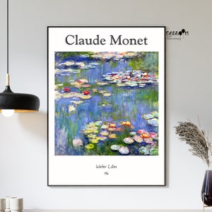 Claude Monet, Water Lilies, 1916, Claude Monet Wall Art, Landscape Art, Nature Art, Exhibition Poster, Home Wall Art, Impressionist Art