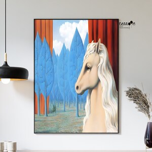 Rene Magritte, Razão Pura, 1948, Impressão Rene Magritte, Cartaz Magritte, Arte de Retrato, Arte Moderna de Parede, Impressão Animal, Arte Surrealista