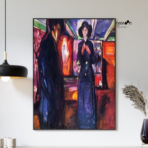 Edvard Munch, Man and Woman II, 1912-1915, Edvard Munch Poster, Expressionism Art, Munch Wall Print, Edvard Munch Print, Portrait Art