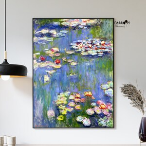 Claude Monet, Water Lilies, 1916, Monet Wall Art, Impressionist Art, Landscape Art, Home Wall Art, Nature Art, Sea Poster, Exhibition Poster