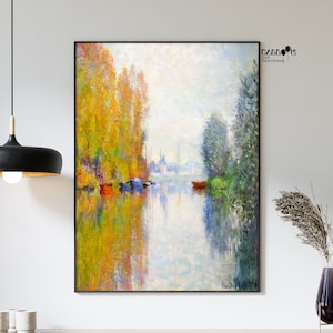 Claude Monet, Autumn On The Seine At Argenteuil, 1873, Claude Monet Poster, Landscape Art, Home Wall Art, Sea Print, Impressionist Art