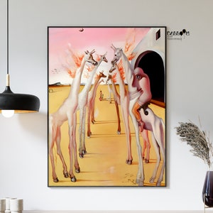 Salvador Dali, Die Flammen, sie rufen, 1942, Salvador Dali Poster, Dali Poster, moderne Kunst, abstrakte Kunst, Haus Wanddekor, surrealistisches Poster