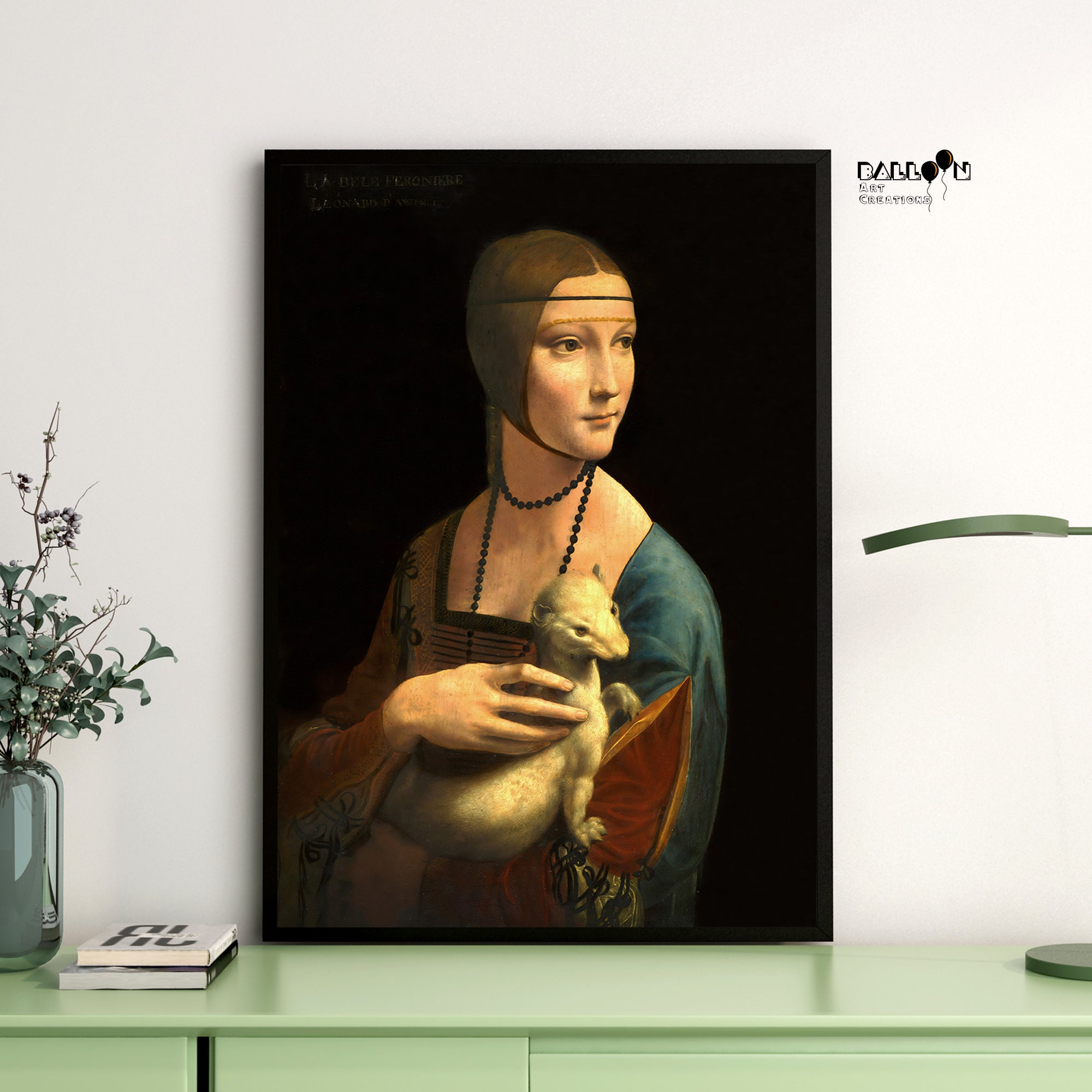 Leonardo Da Vinci, Dama Con L'ermellino, 1490, Da Vinci Poster