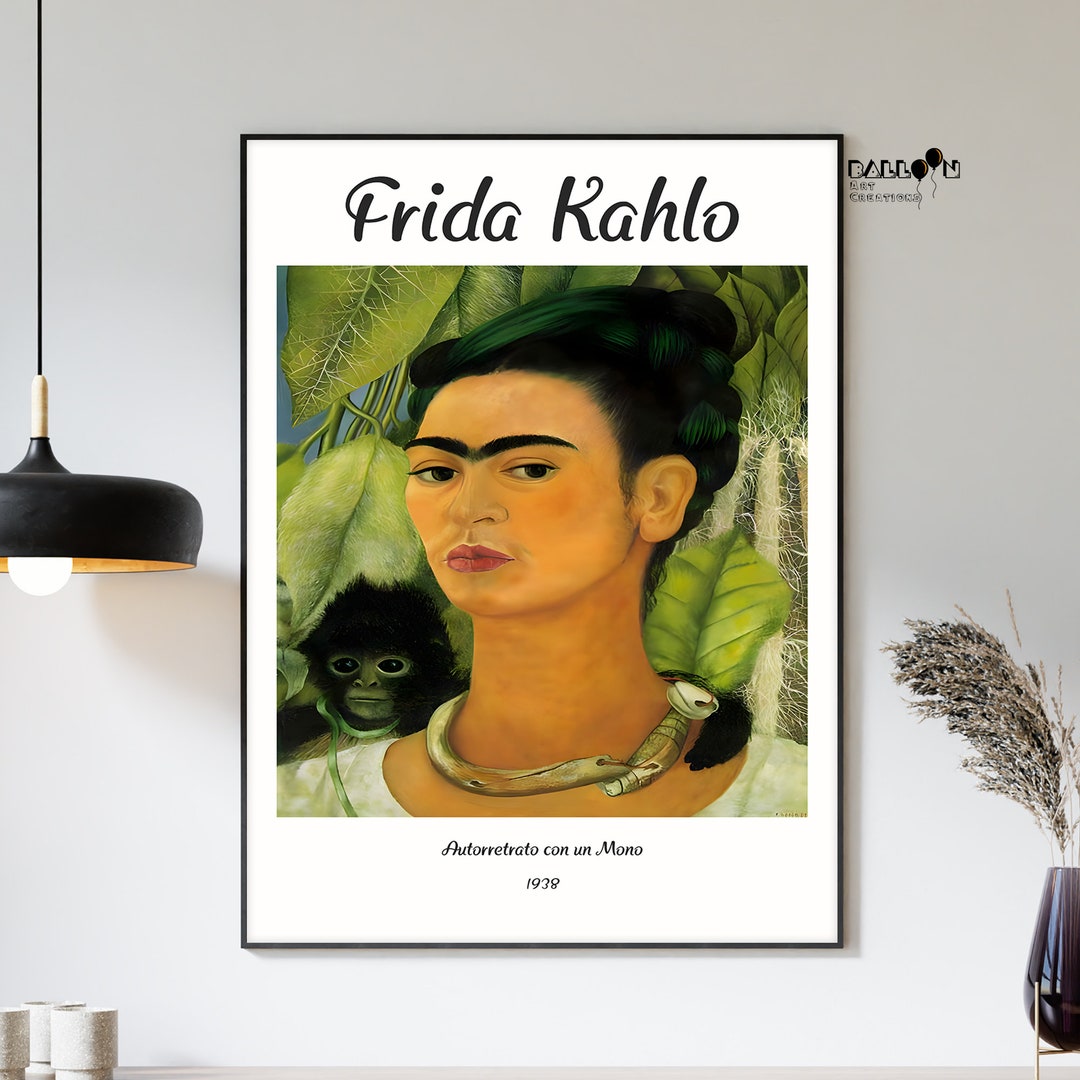 Frida Kahlo, Autorretrato Con Un Mono, 1938, Frida Kahlo Poster, Mexico ...