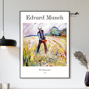 Edvard Munch, The Haymaker, 1916, Landscape Poster, Expressionism Art, Exhibition Poster, Museum Print, Munch Wall Poster, Portrait Art