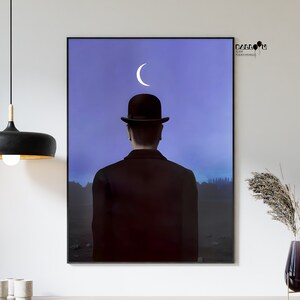 Rene Magritte, The Schoolmaster, 1954, Cartaz Magritte, Arte Surrealista, Arte de Retrato, Arte Moderna de Parede, Arte de Parede de Casa, Idéia de Presente