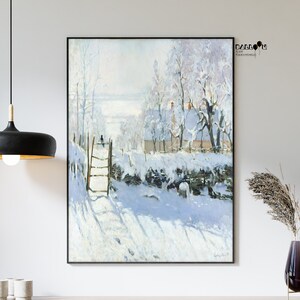 Claude Monet, The Magpie, 1869, Claude Monet Poster, Landscape Poster, Monet Portait Poster, Winter Poster, Nature Print, Exhibition Poster