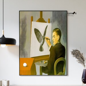 Rene Magritte, Clarividência, 1936, Impressão Rene Magritte, Cartaz Magritte, Arte Moderna de Parede, Pintura Famosa, Decoração de Parede de Casa, Arte Surrealista