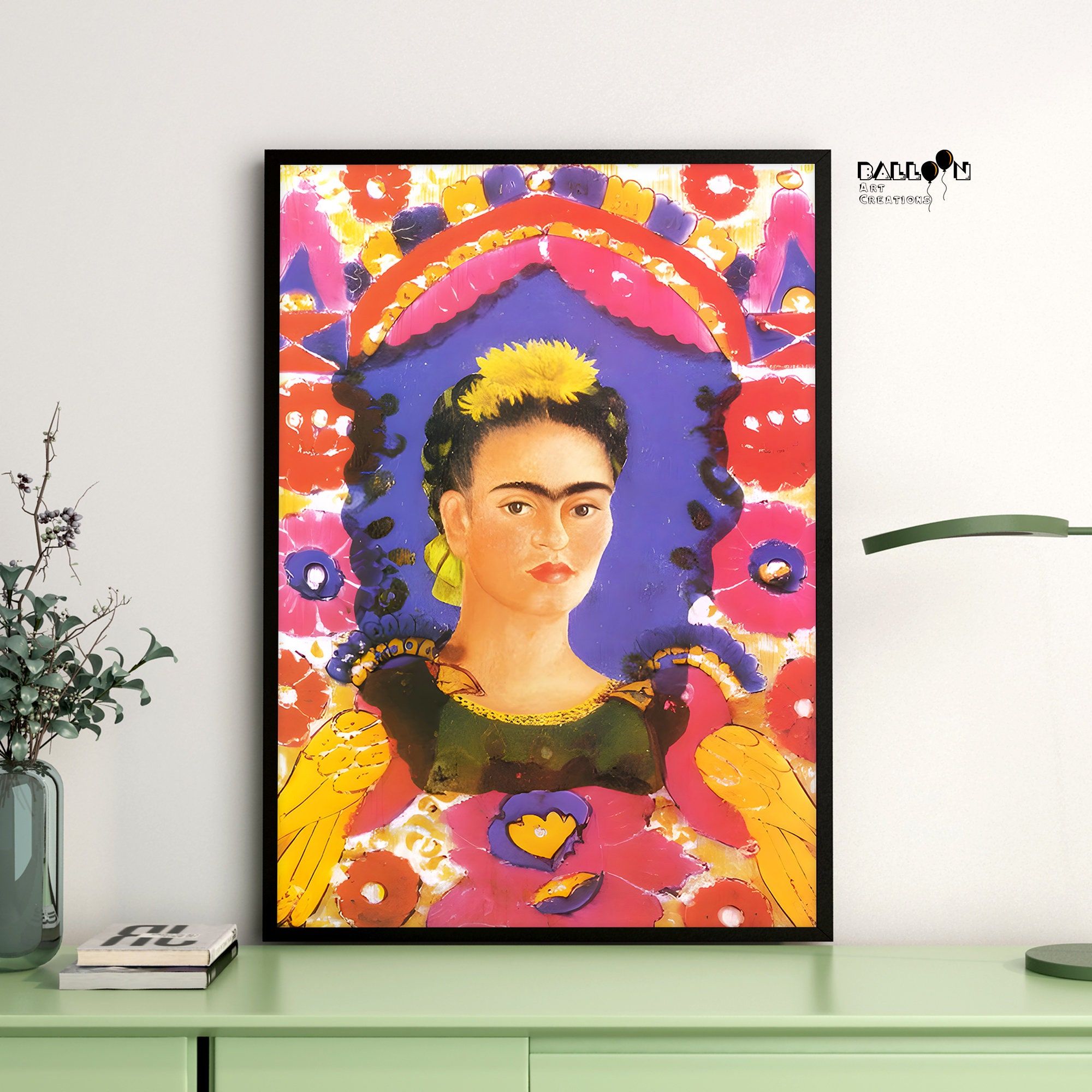 Frida Kahlo, Self Portrait-the Frame, 1938, Frida Kahlo Print