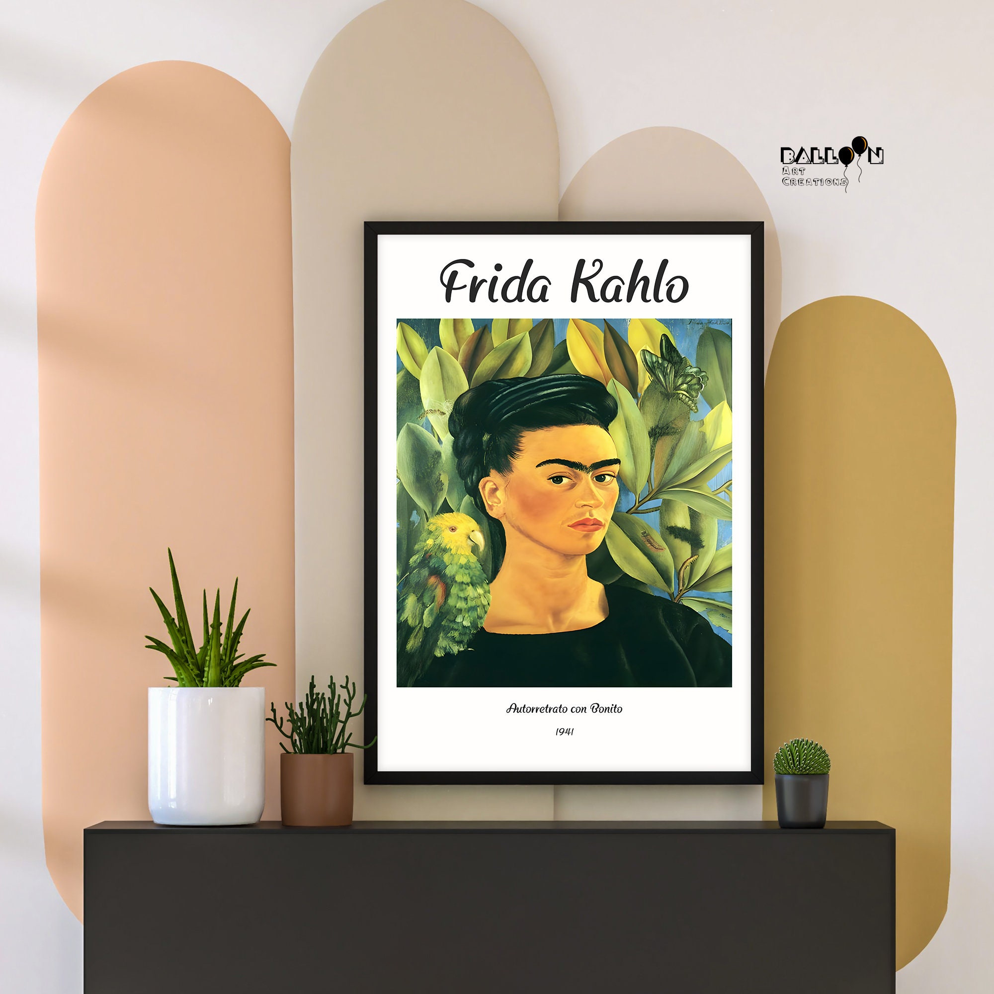 Frida Kahlo, Autorretrato Con Bonito, 1941, Frida Print, Gallery Wall ...