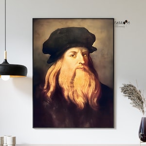 Leonardo Da Vinci, Self Portrait, 1505, Da Vinci Print, Renaissance Poster, Classicism Art, Wall Decor, Portrait Poster, Famous Paintings