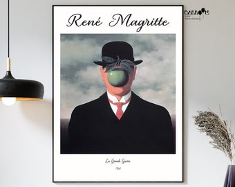 Rene Magritte, La Grande Guerre, 1964, Rene Magritte Poster, Modern Wall Art, Rene Magritte Wall Art, Portrait Poster, Home Wall Art