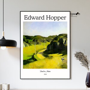 Edward Hopper, Road in Maine, 1914, Edward Hopper Poster, Modern Wall Art, Exhibition Poster, Home Wall Decor, Landscape Poster, Realism Art