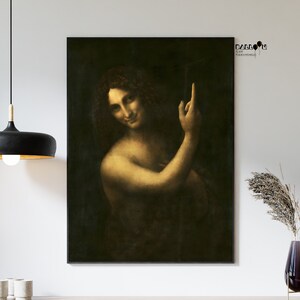 Leonardo Da Vinci, St.John the Baptist, 1515, Da Vinci Print, Famous Paintings, Classicism Art, Home Wall Decor, Renaissance Poster