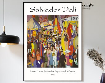 Salvador Dali 'Die Versuchung Des Heiligen Antonius' Kunstposter – 70x90 Cm, Hochwertiger Leinwanddruck