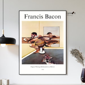 Francis Bacon, Figure Writing Reflected in a Mirror, 1976, Francis Bacon Poster, Home Wall Art, Museum Art, Famous Painting, Modern Wall Art