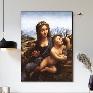 Leonardo Da Vinci, Madonna with the Yarnwinder, 1510, Da Vinci Print, Portrait Poster, Renaissance Poster, Famous Paintings, Home Wall Art