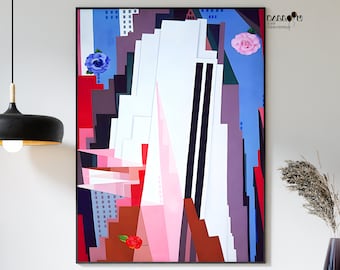 Georgia O&#39;Keeffe, Manhattan, 1932, Georgia O Keeffe Print, Modern Art, Exhibition Wall Art, Home Wall Art, Famous Paintings, Colorful Print