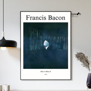 Francis Bacon, Man in Blue II, 1954, Francis Bacon Poster, Portrait Art, Exhibition Poster, Museum Art, Modern Wall Decor, Famous Paintings