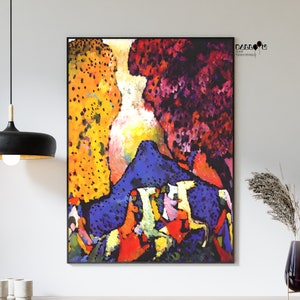 Wassily Kandinsky, Blue Mountain, 1908, Kandinsky Poster, Expressionist Art, Gift Idea, Home Wall Art, Abstract Art, Modern Art Print