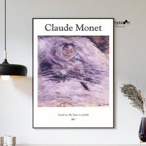 Claude Monet, Sunset On The Seine in Winter, 1880, Claude Monet Poster, Impressionist Art, Portrait Poster, Exhibition Poster, Home Wall Art