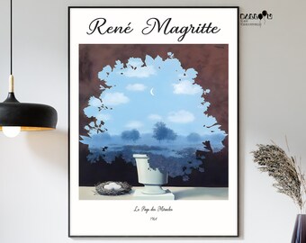 Rene Magritte, Le Pays des Miracles, 1964, Rene Magritte Wall Poster, Surrealism Art, Modern Wall Art, Home Wall Decor, Famous Paintings