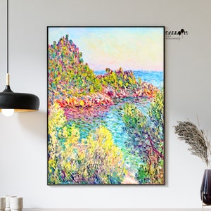 Claude Monet, Landscape Near Montecarlo, 1883, 1882, Monet Poster, Impressionist Art, Sea Print, Exhibition Poster, Landscape Art, Wall Art