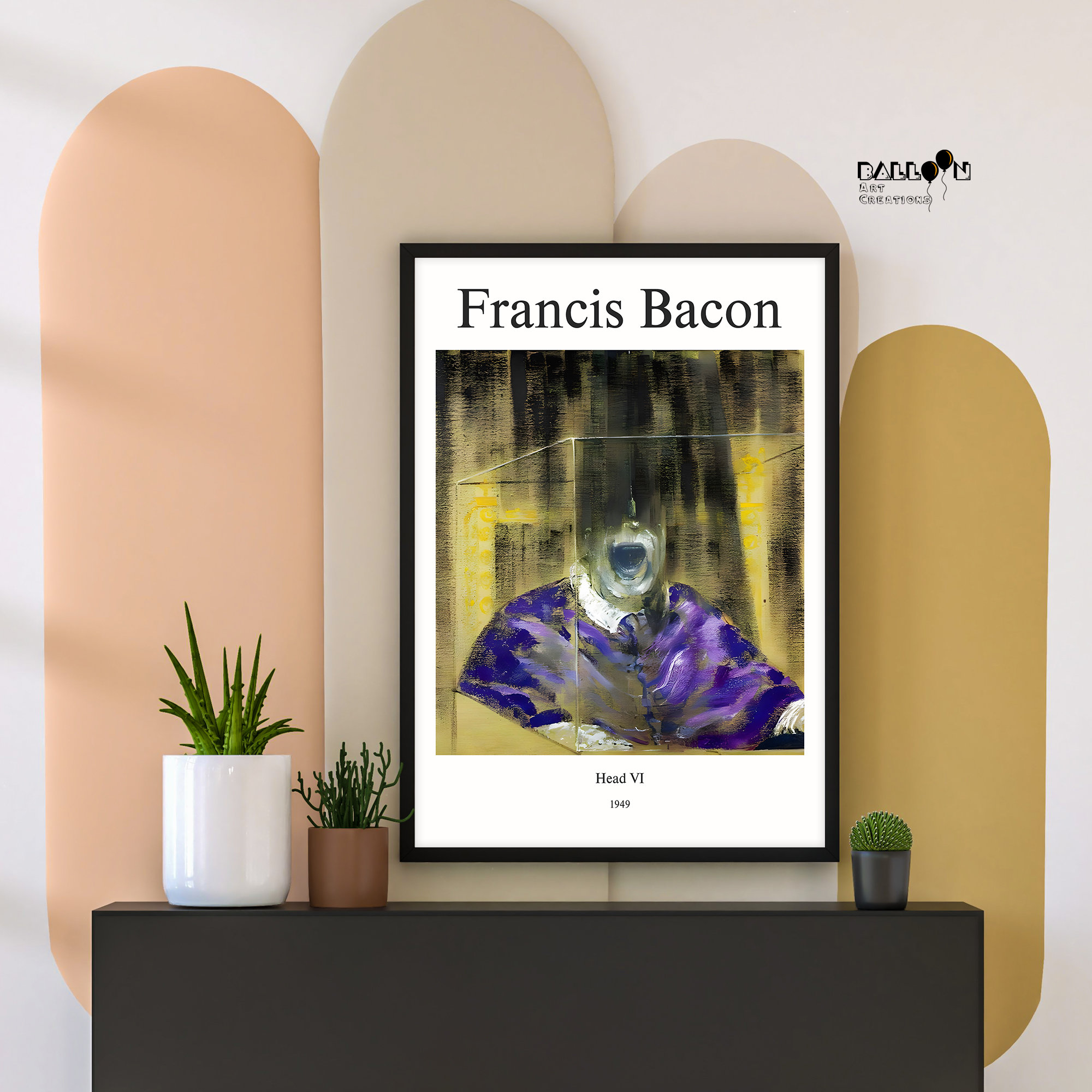 Francis Bacon, Head VI, 1949, Francis Bacon Wall Art, Portrait Art
