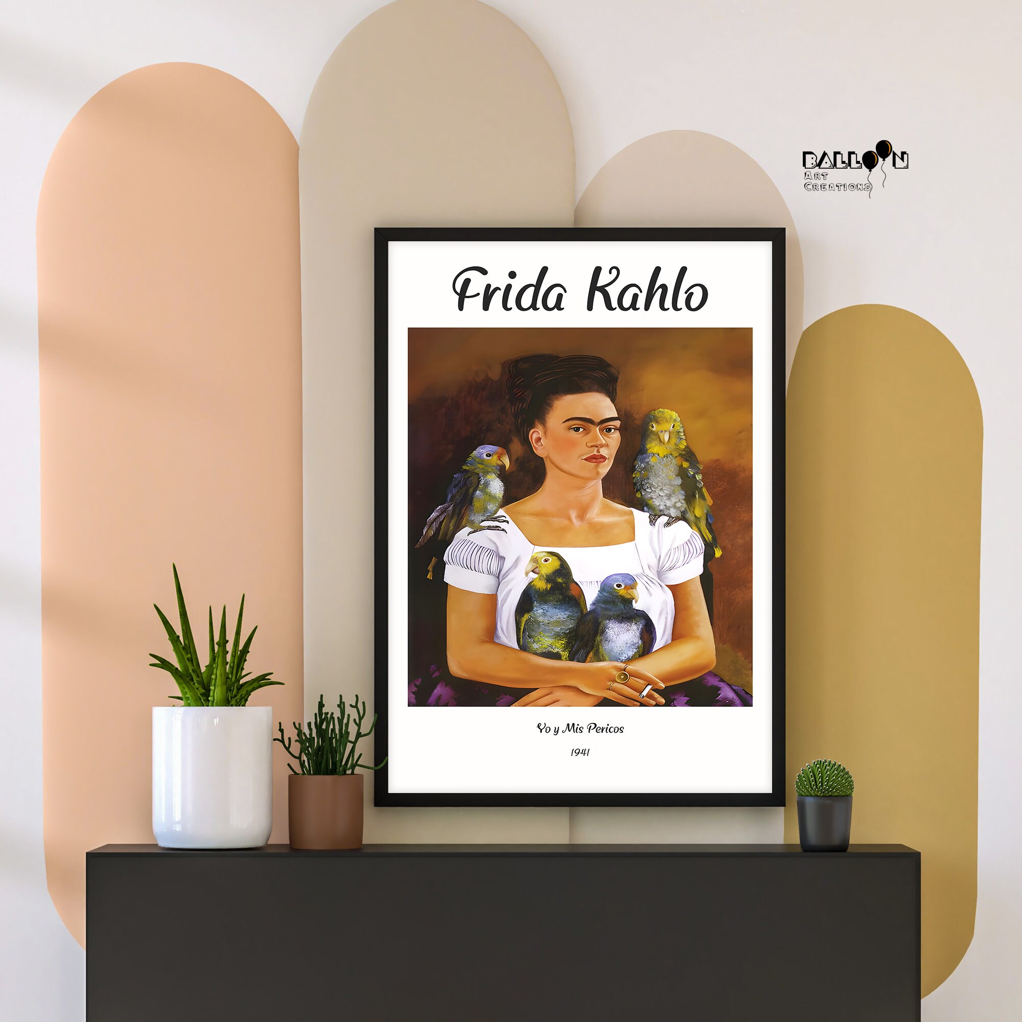 Frida Kahlo, Yo Y Mis Pericos, 1941, Frida Kahlo Poster, Modern Art ...