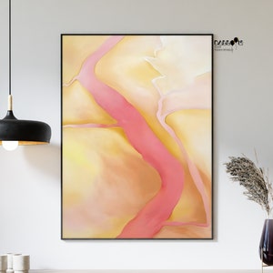 Georgia O Keeffe, It Was Yellow and Pink No.2, 1959, Georgia O&#39;Keeffe Print, Colorful Poster, Exhibition Poster, Home Wall Art, Modern Art