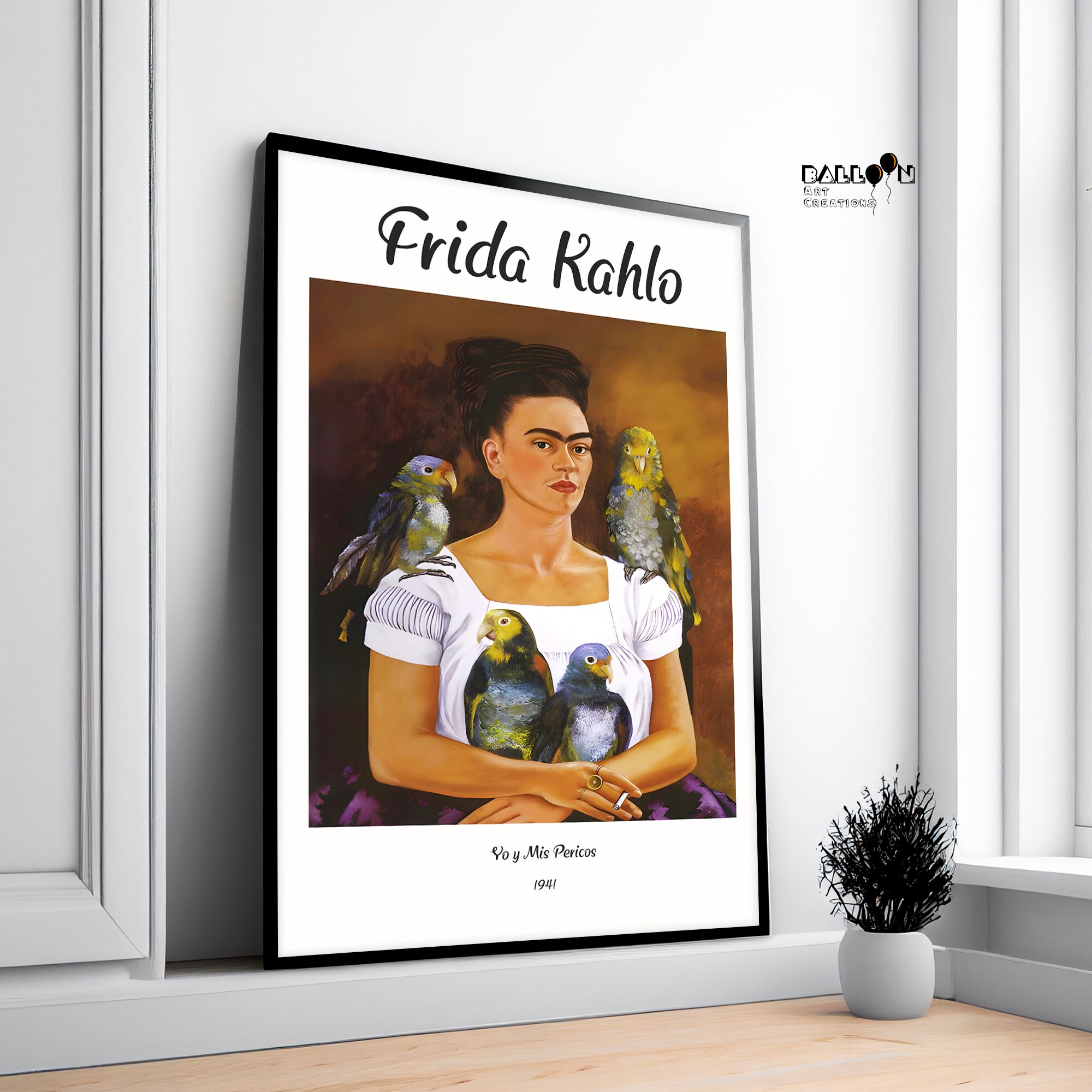 Frida Kahlo, Yo Y Mis Pericos, 1941, Frida Kahlo Poster, Modern Art ...