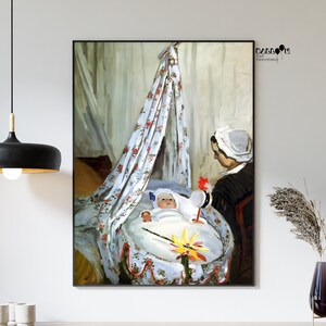 Claude Monet, Jean Monet In The Craddle, 1867, Claude Monet Poster, Home Wall Art, Portrait Poster, Exhibition Poster, Impressionist Art