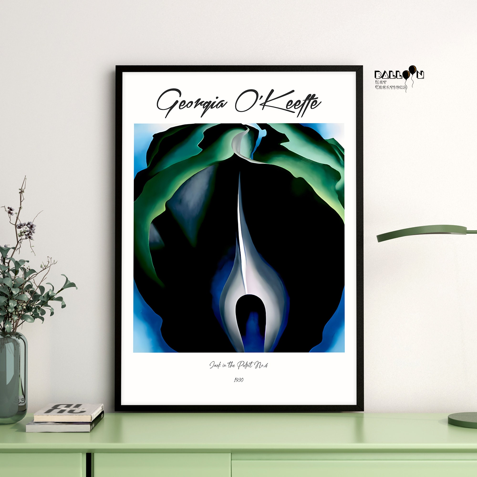 額装済/Jack in the Pulpit/ジョージアオキーフ/ポスターアート Jack-in-the-Pulpit No. IV by Georgia O'Keeffe