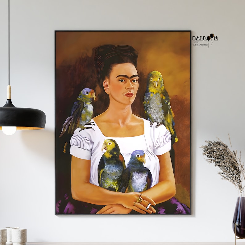 Frida Kahlo, Yo Y Mis Pericos, 1941, Frida Kahlo Poster, Home Wall Art ...